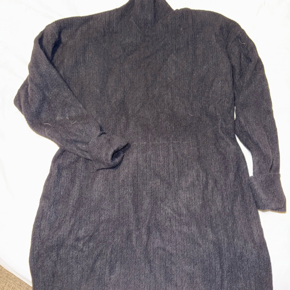 JustFab Charcoal Turtleneck Sweater Dress